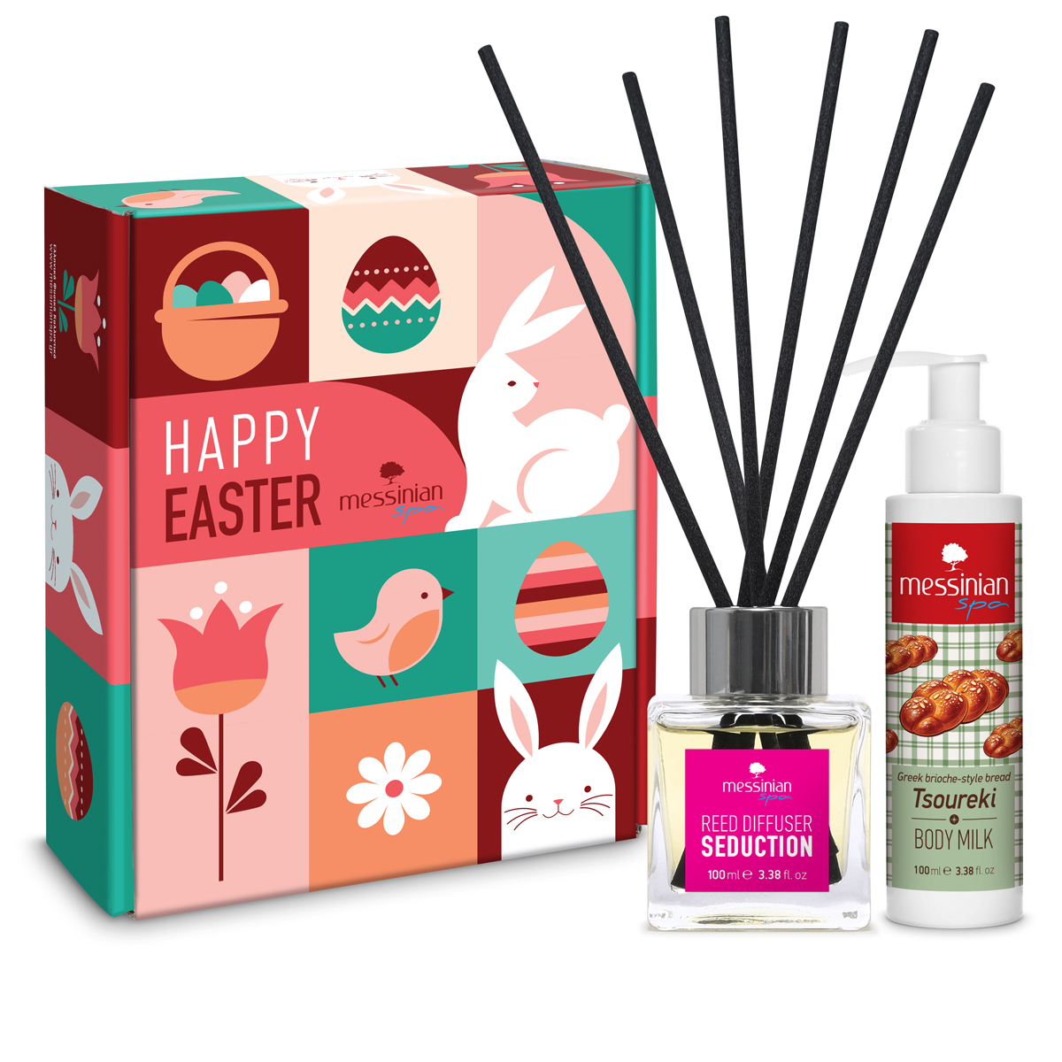 Happy Easter - Beauty Box - Deffuser Seduction + Tsoureki body milk